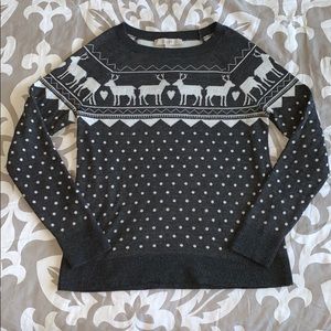 Ann Taylor LOFT Deer & Heart Sweater Size M
